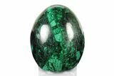 Flowery, Polished Malachite Egg - Congo #241930-1